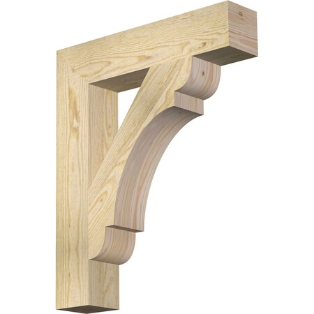 Ekena Millwork Olympic Block Rough Sawn Bracket, Douglas Fir, 4"W x 20"D x 24"H BKT04X20X24OLY05RDF